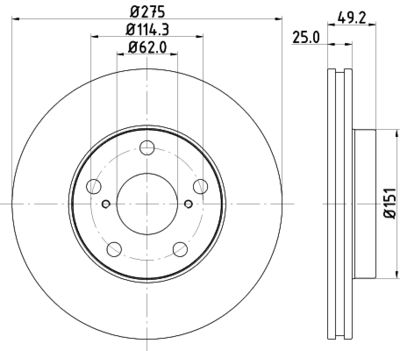 HELLA Bremsscheibe (8DD 355 118-691)