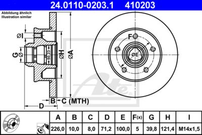 ATE Bremsscheibe (24.0110-0203.1)