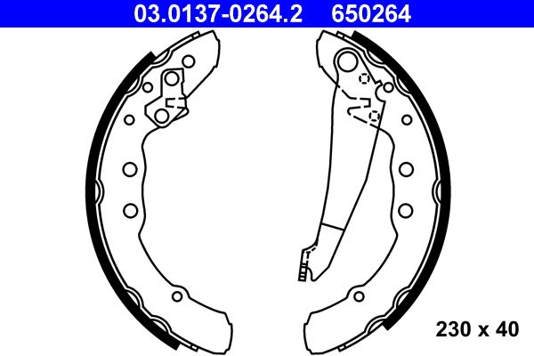 ATE Bremsbackensatz (03.0137-0264.2)