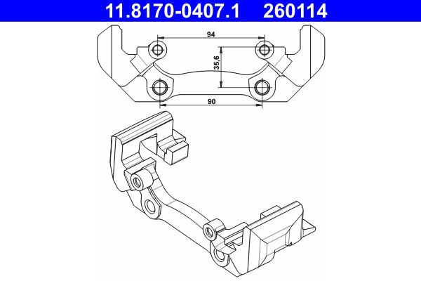 ATE Halter, Bremssattel (11.8170-0407.1)