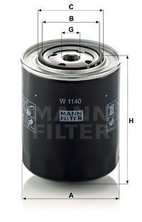 MANN-FILTER Ölfilter (W 1140)