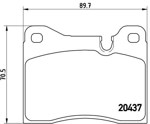 BREMBO Bremsbelagsatz, Scheibenbremse (P 06 002)