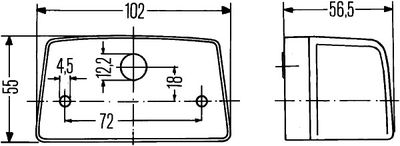 HELLA Kennzeichenleuchte (2KA 998 523-001)