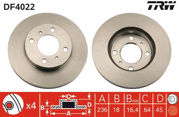 TRW Bremsscheibe (DF4022)