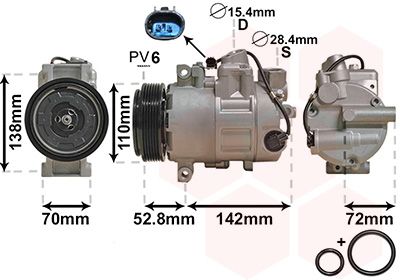 VAN WEZEL Kompressor, Klimaanlage (0600K415)