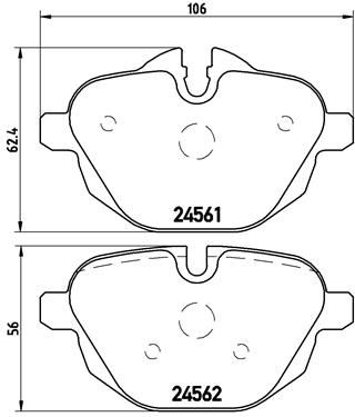 BREMBO Bremsbelagsatz, Scheibenbremse (P 06 064)