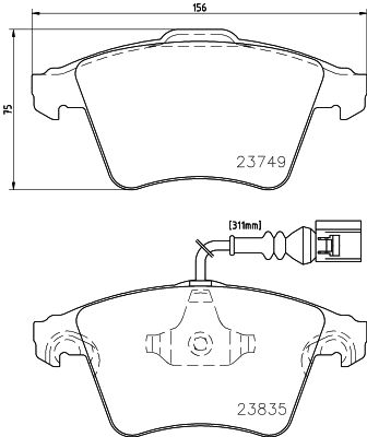 HELLA Bremsbelagsatz, Scheibenbremse (8DB 355 011-621)