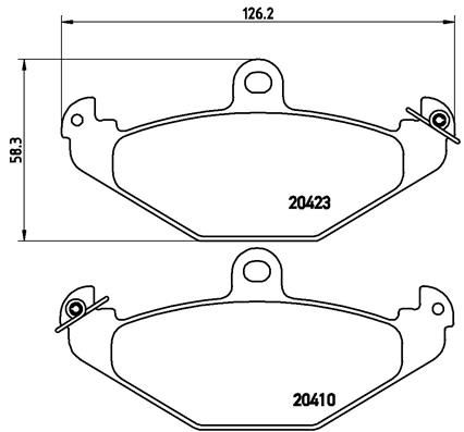 BREMBO Bremsbelagsatz, Scheibenbremse (P 68 017)