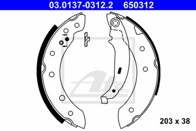 ATE Bremsbackensatz (03.0137-0312.2)