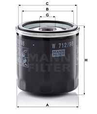 MANN-FILTER Ölfilter (W 712/98)