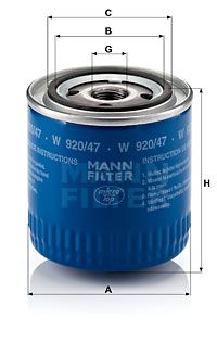 MANN-FILTER Ölfilter (W 920/47)