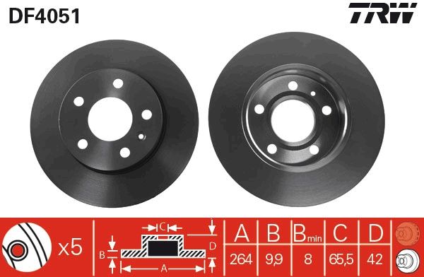 TRW Bremsscheibe (DF4051)