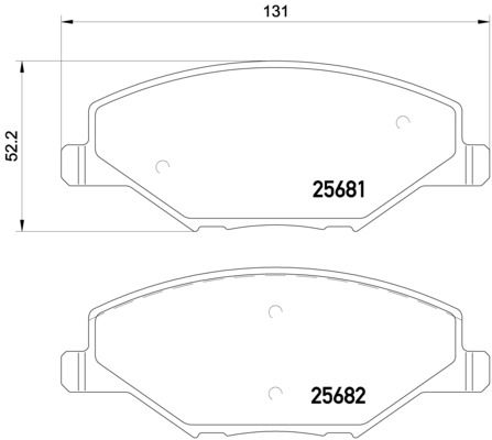 BREMBO Bremsbelagsatz, Scheibenbremse (P 85 121)