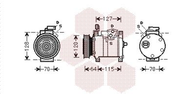 VAN WEZEL Kompressor, Klimaanlage (0700K115)