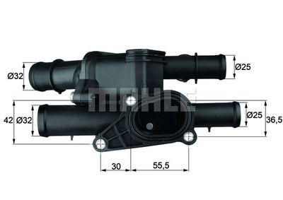 MAHLE Thermostat, Kühlmittel (TM 1 105)