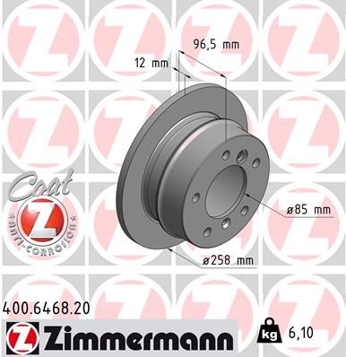 ZIMMERMANN Bremsscheibe (400.6468.20)