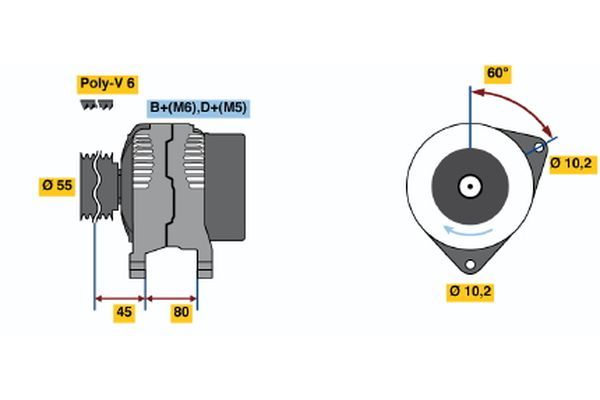 BOSCH Generator (0 986 038 030)