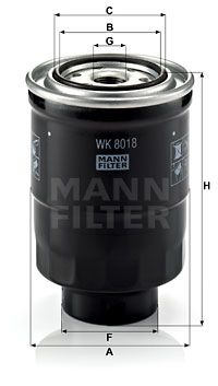 MANN-FILTER Kraftstofffilter (WK 8018 x)