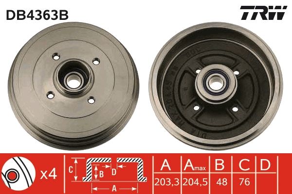 TRW Bremstrommel (DB4363B)