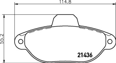 HELLA Bremsbelagsatz, Scheibenbremse (8DB 355 019-151)