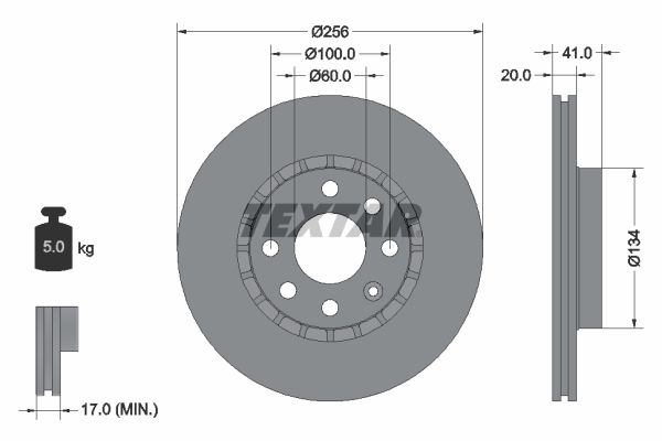 TEXTAR Bremsscheibe (92056503)