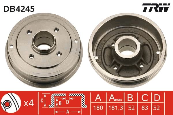 TRW Bremstrommel (DB4245)