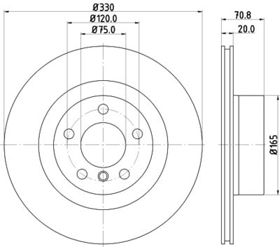 HELLA Bremsscheibe (8DD 355 129-811)