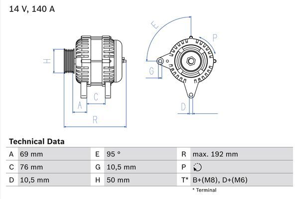 BOSCH Generator (0 986 039 000)