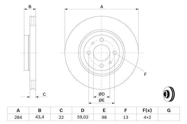 BOSCH Bremsscheibe (0 986 478 810)