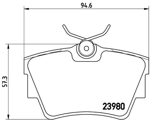 BREMBO Bremsbelagsatz, Scheibenbremse (P 59 041)