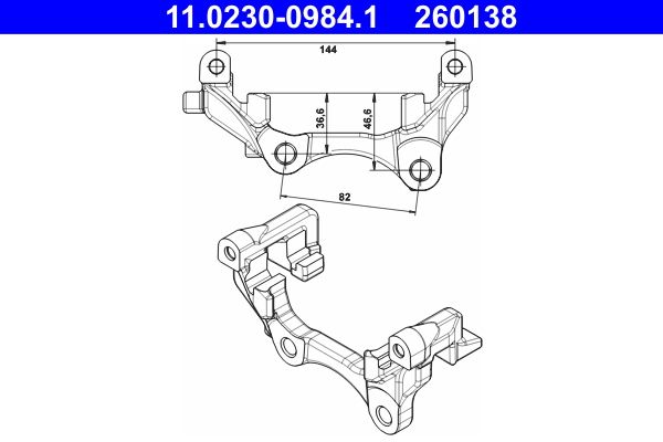 ATE Halter, Bremssattel (11.0230-0984.1)