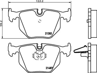 HELLA Bremsbelagsatz, Scheibenbremse (8DB 355 006-691)