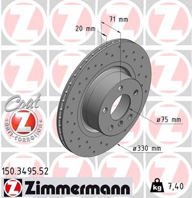 ZIMMERMANN Bremsscheibe (150.3495.52)