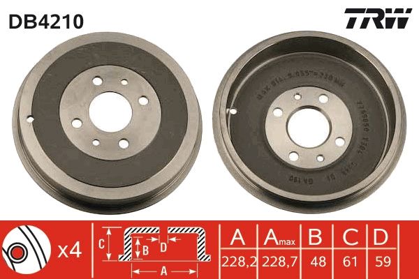 TRW Bremstrommel (DB4210)