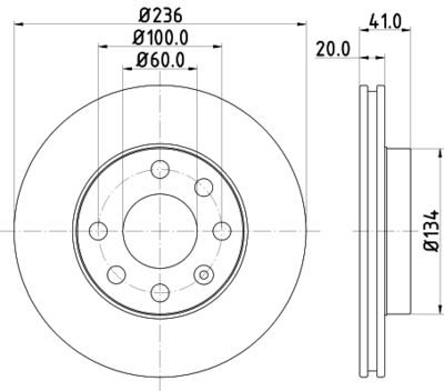 HELLA Bremsscheibe (8DD 355 127-001)