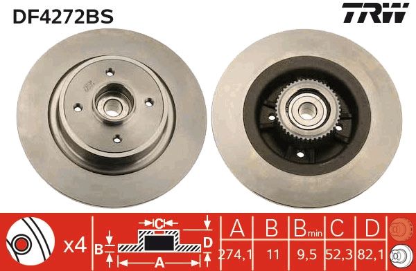 TRW Bremsscheibe (DF4272BS)