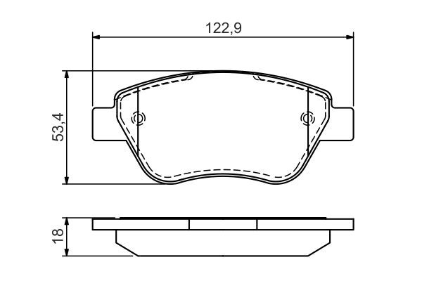 BOSCH Bremsbelagsatz, Scheibenbremse (0 986 494 132)