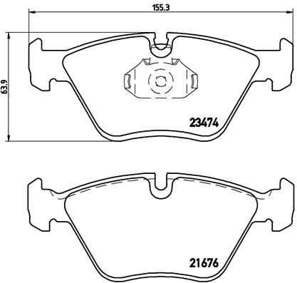 BREMBO Bremsbelagsatz, Scheibenbremse (P 06 042)