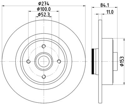 HELLA Bremsscheibe (8DD 355 123-331)