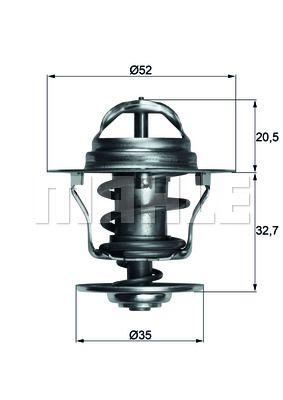 MAHLE Thermostat, Kühlmittel (TX 12 88D)