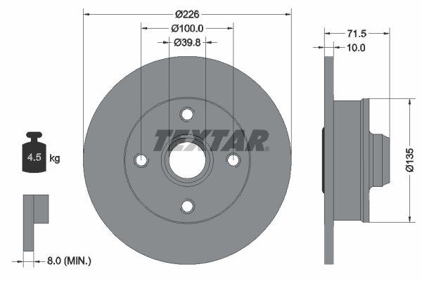 TEXTAR Bremsscheibe (92154203)