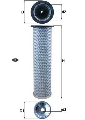 KNECHT Sekundärluftfilter (LXS 214)