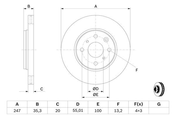 BOSCH Bremsscheibe (0 986 479 239)