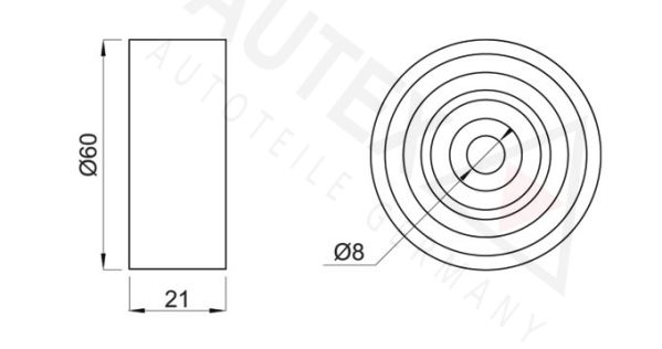 AUTEX Umlenk-/Führungsrolle, Zahnriemen (651501)