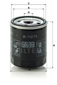 MANN-FILTER Ölfilter (W 712/73)