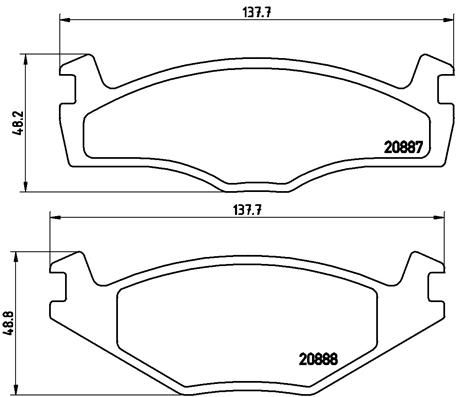 BREMBO Bremsbelagsatz, Scheibenbremse (P 85 012)