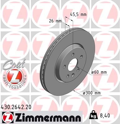 ZIMMERMANN Bremsscheibe (430.2642.20)