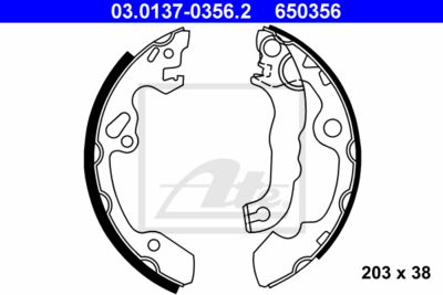 ATE Bremsbackensatz (03.0137-0356.2)