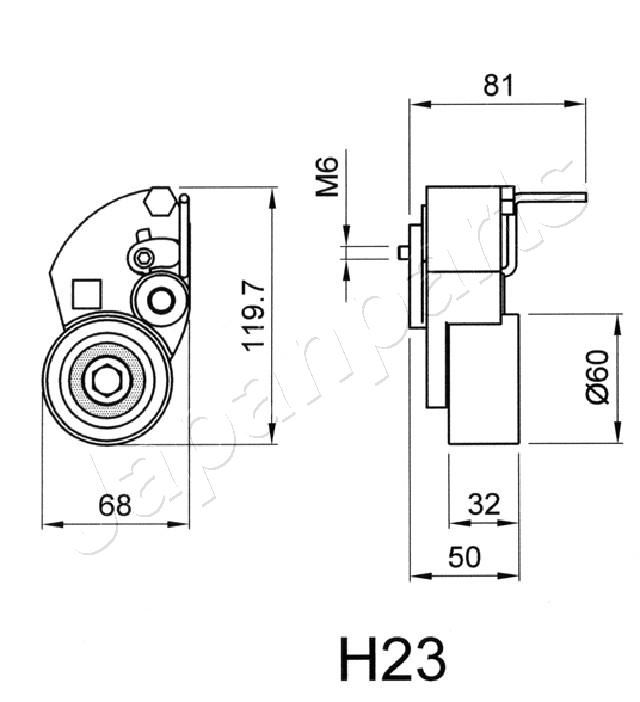 JAPANPARTS Riemenspanner, Zahnriemen (BE-H23)