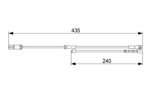BOSCH Warnkontakt, Bremsbelagverschleiß (1 987 473 543)